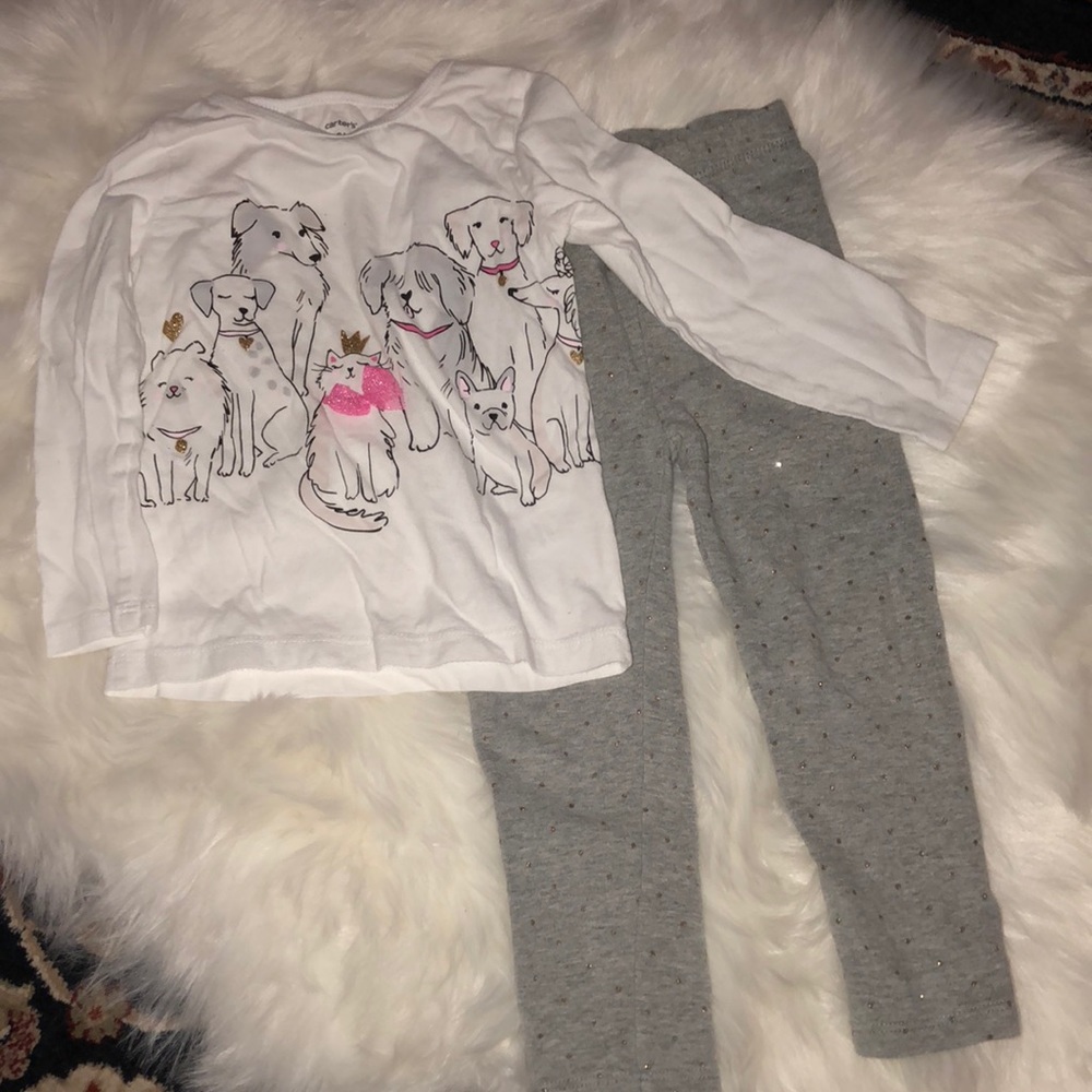 Carter’s long sleeve tee and Gap leggings